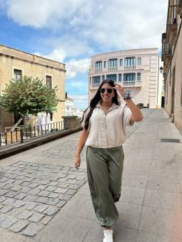 PANTALON BOMBACHO SATINADO...