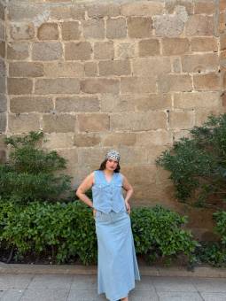 FALDA LARGA VAQUERO CLARITO