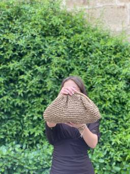 BOLSO RAFIA CAMEL