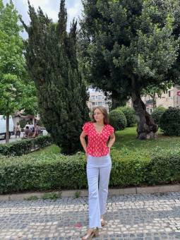 PANTALON BLANCO FLARED