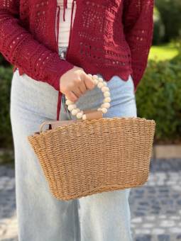 BOLSO RAFIA ASA REDONDA