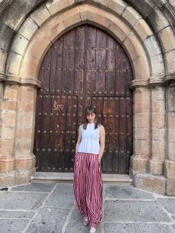 PANTALÓN RAYAS BERENJENA...