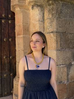COLLAR AMARILLO PEZ AZUL